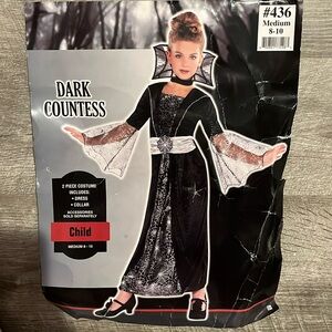 Dark countess Halloween Costume 8-10 yo girl Medium